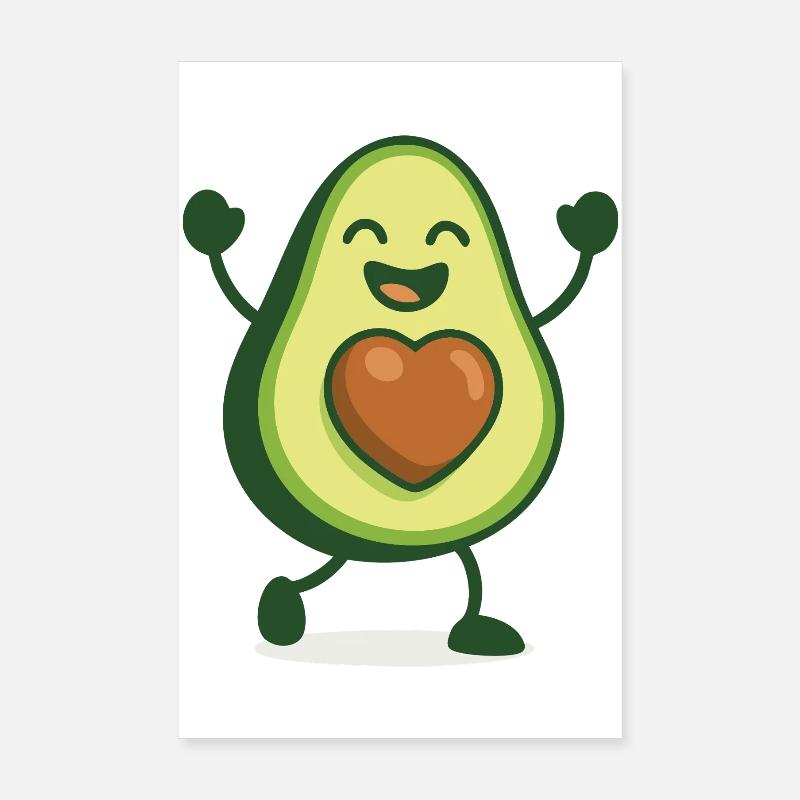 Avocat heureux Poster 20 x 30 cm