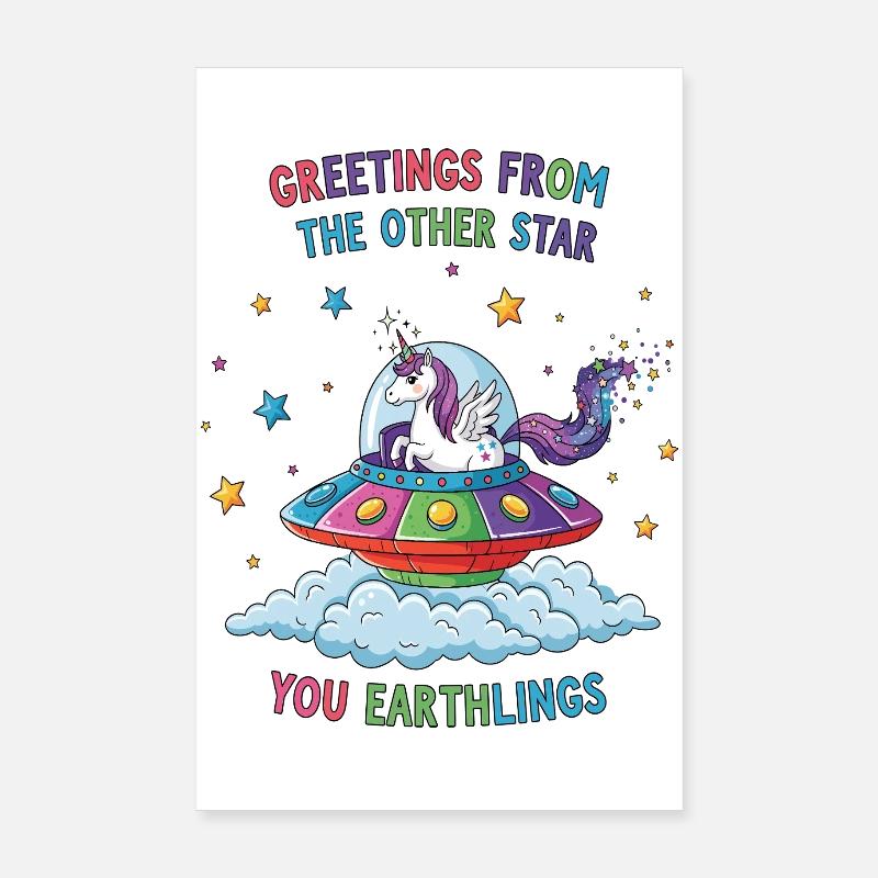 Licorne vue de l’espace Poster 20 x 30 cm