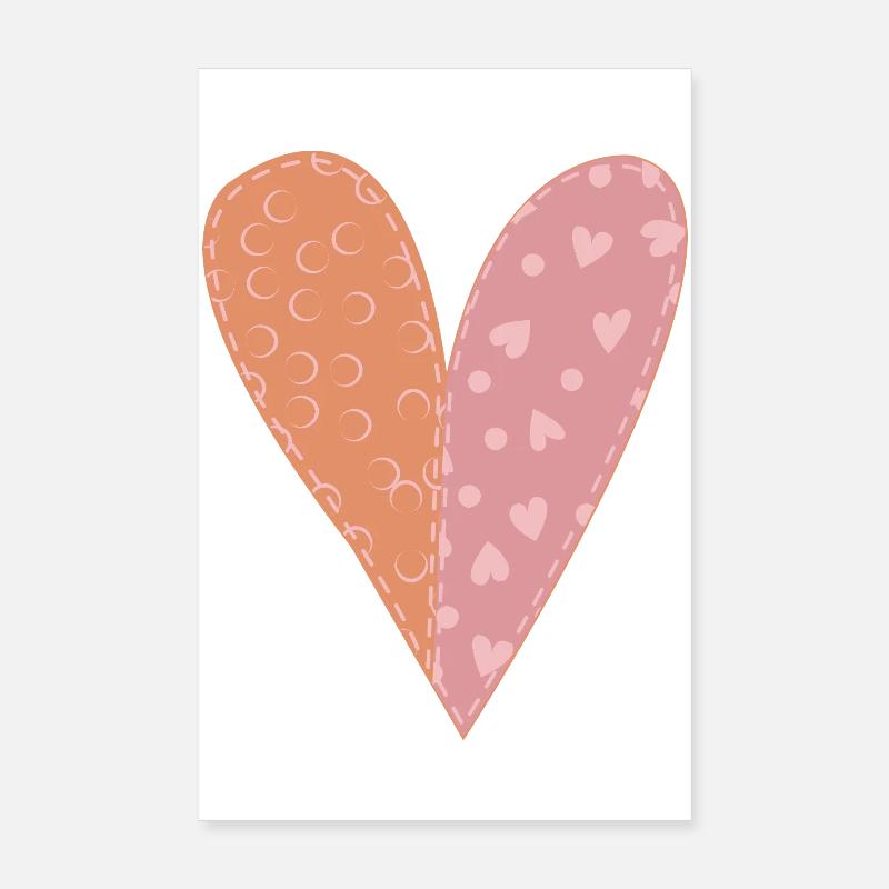 Patchwork Herz Nr. 7 Poster 20x30 cm
