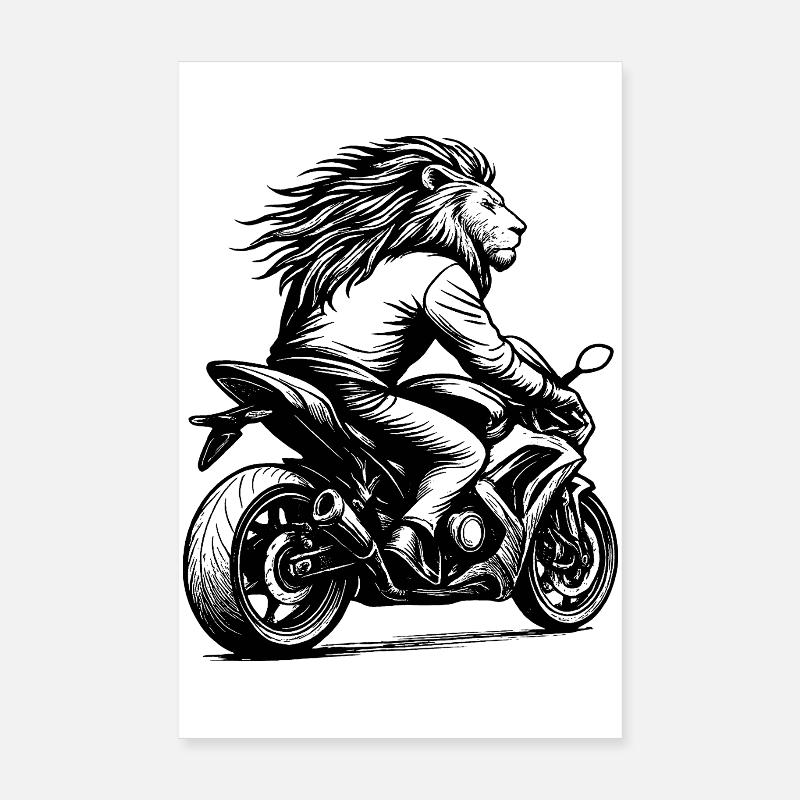 Lio as a biker Poster 20x30 cm