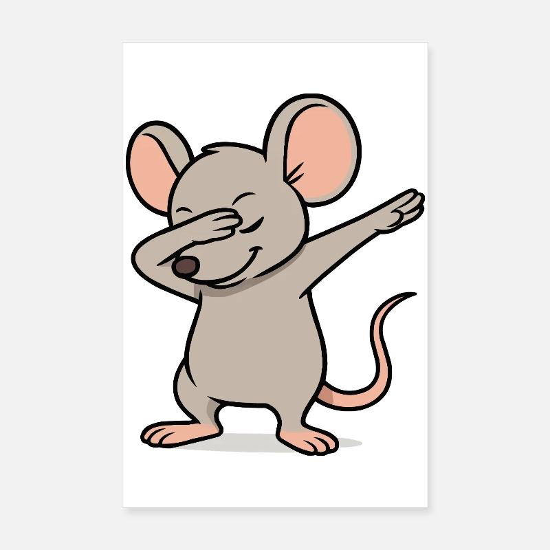Mouse dabbing Poster 8" x 12" (20x30 cm)