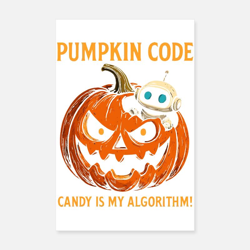 Pumpkin Code : Candy est mon algorithme ! Poster 20 x 30 cm