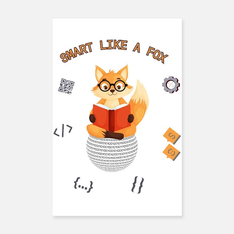 Intelligent comme un renard Poster 20 x 30 cm