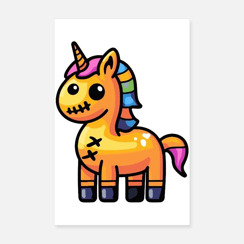 Unicorn Halloween Zombie Poster 8" x 12" (20x30 cm)