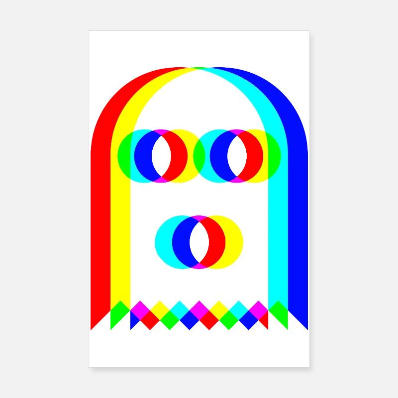 👻 Fantôme RVB Poster 20 x 30 cm
