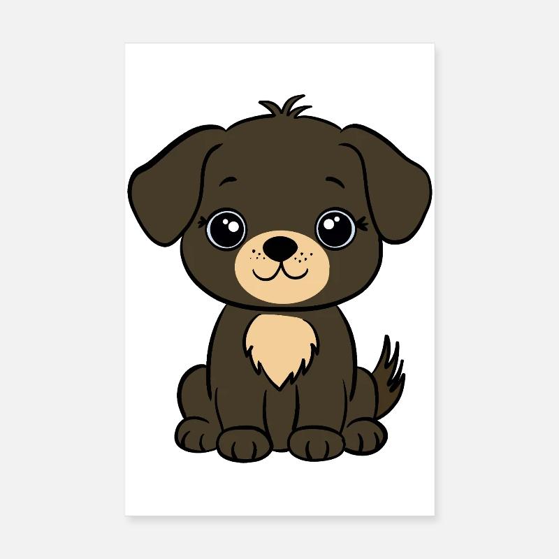 Brauner Welpe  Poster 20x30 cm