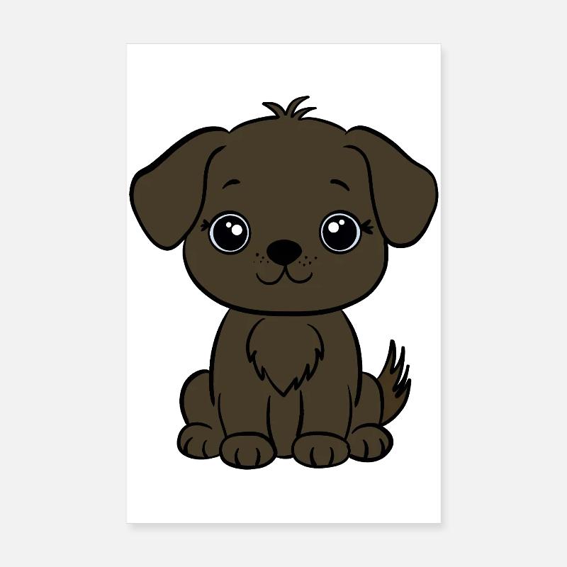 Chiot chien brun Poster 20 x 30 cm
