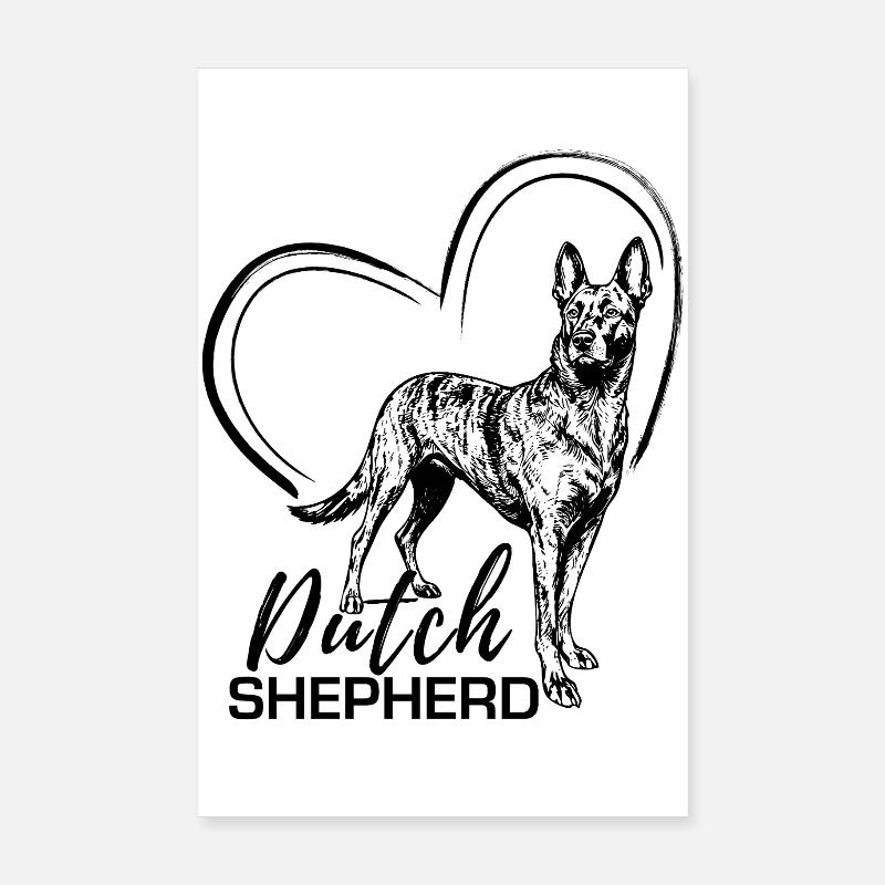 Dutchie - Holländischer Schäferhund Poster 20x30 cm