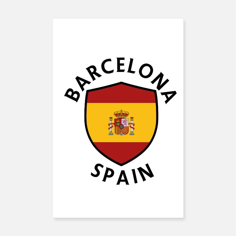 Barcelona Shield Spain Poster 8" x 12" (20x30 cm)