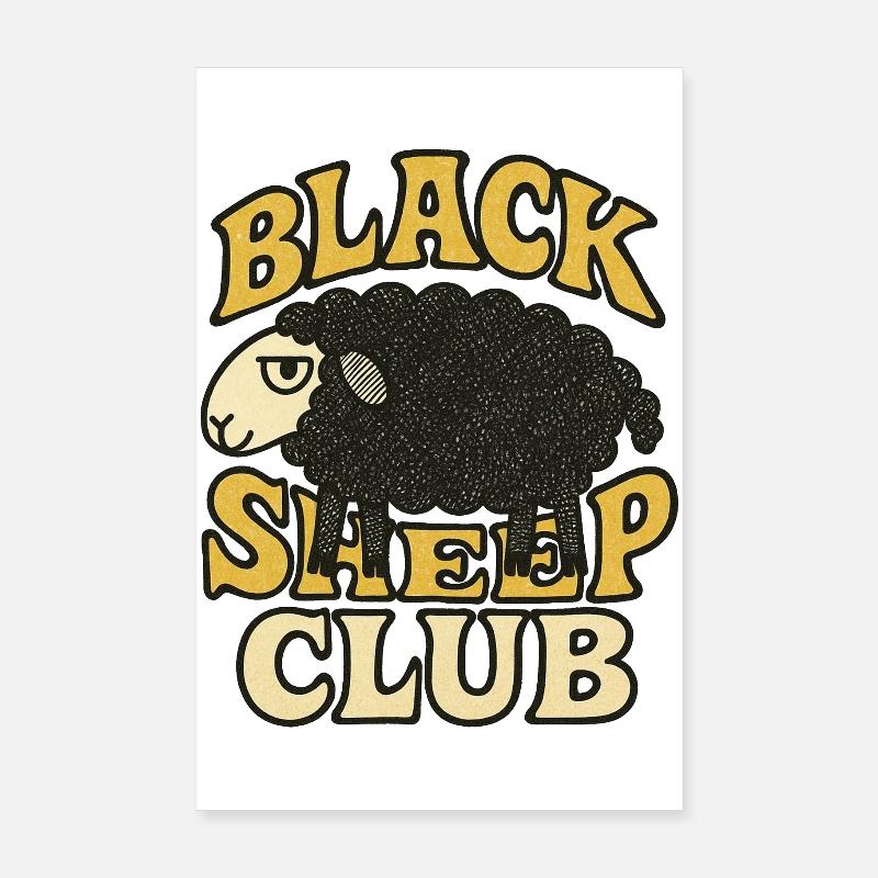 Black Sheep Club Poster 8" x 12" (20x30 cm)