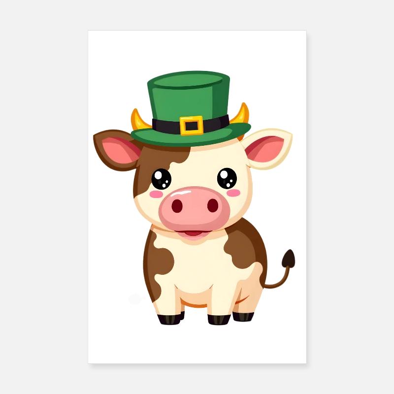 Kuh an St. Patrick's Day Poster 20x30 cm