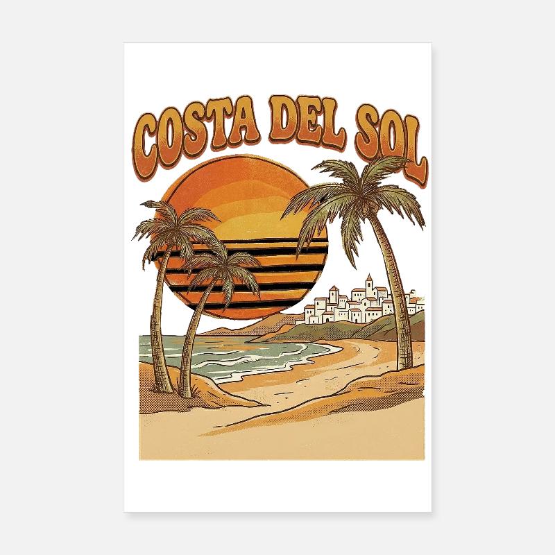 Costa Del Sol Urlaub Spanien Poster 20x30 cm