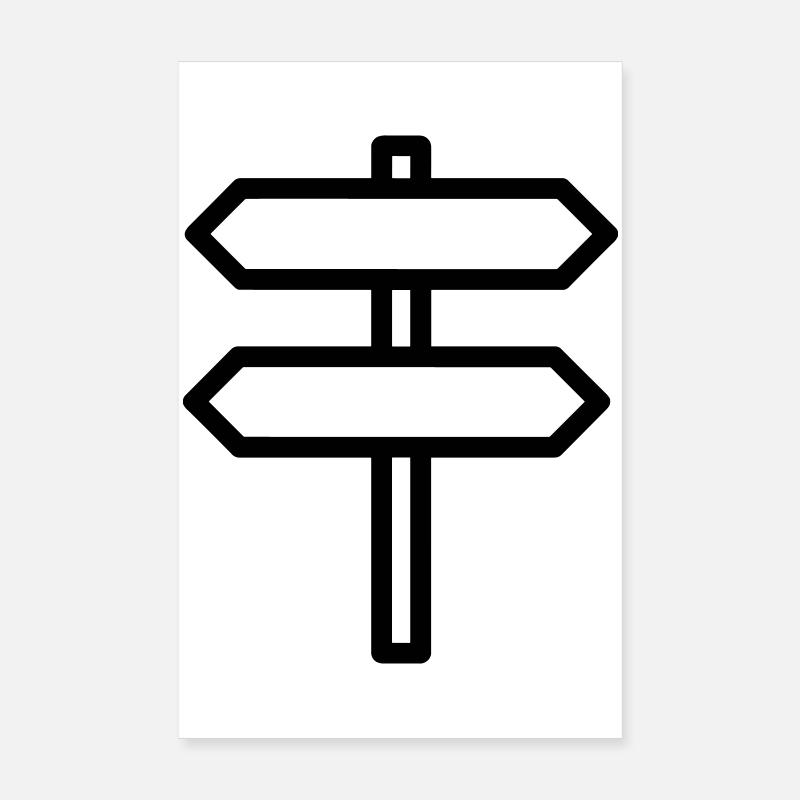 panneau directionnel Poster 20 x 30 cm