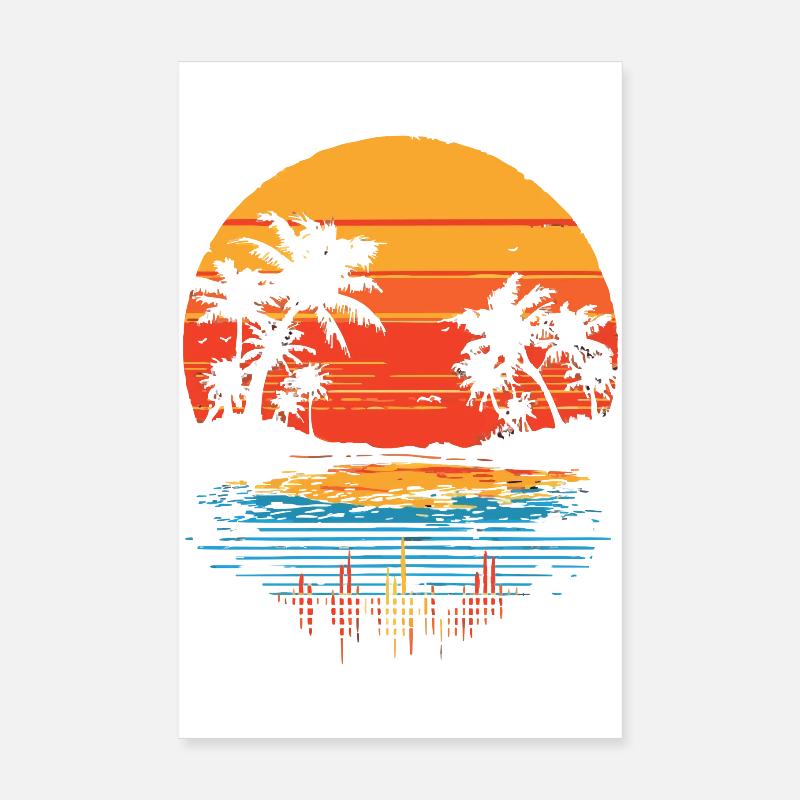 Beach Retro Poster 20 x 30 cm