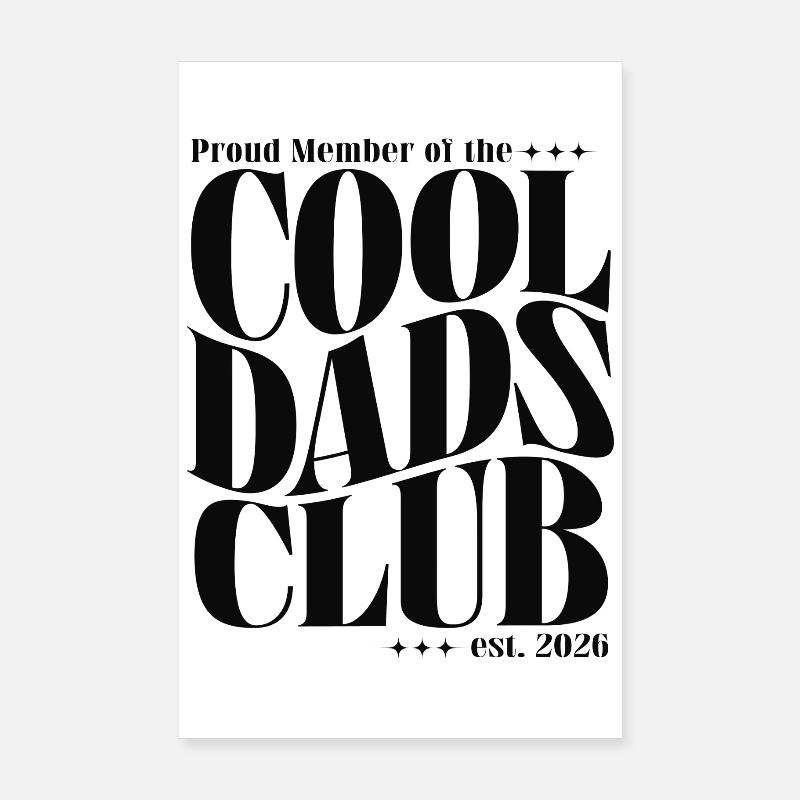 Cool Dads Club - Werdender Papa 2026 Geschenk Poster 20x30 cm