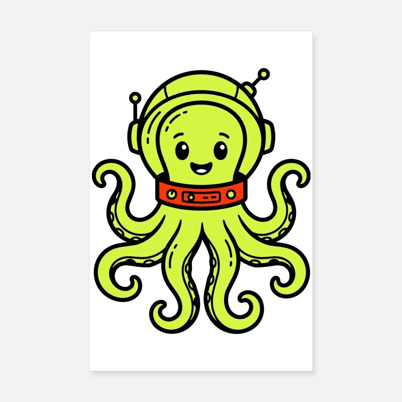 Niedlicher Alien Poster 20x30 cm
