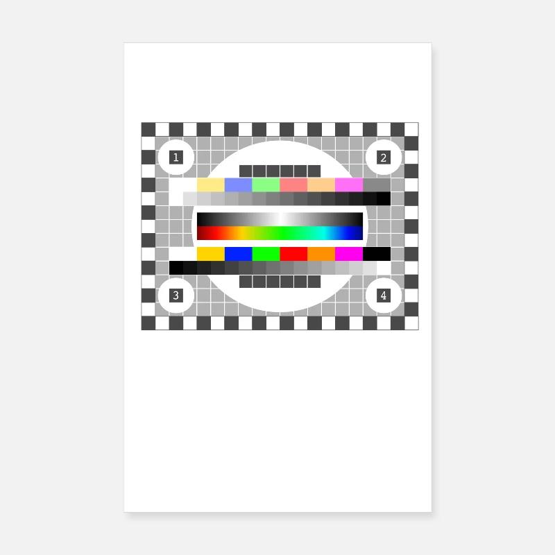 Test Picture Colors Pattern TV Retro stylish gradient 80 Poster 8" x 12" (20x30 cm)