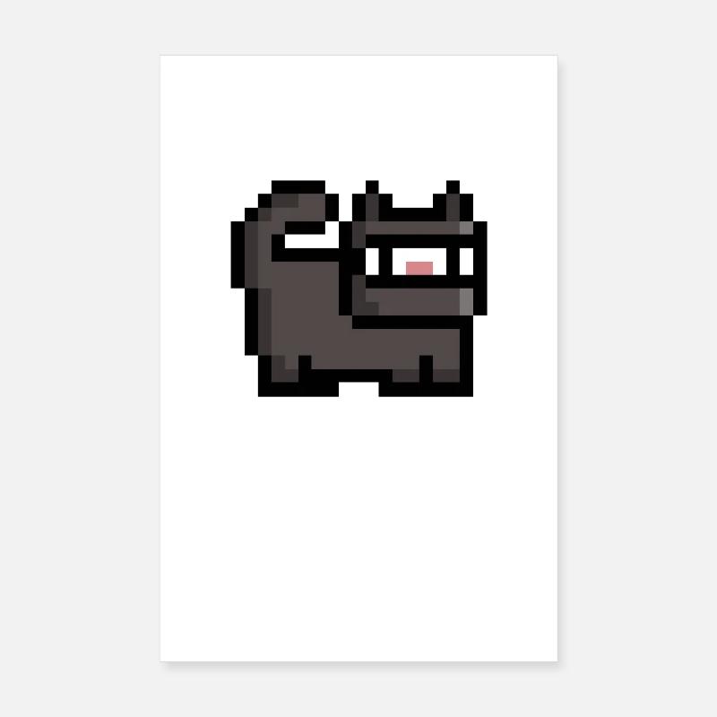 Retro Ninja cat Poster 8" x 12" (20x30 cm)