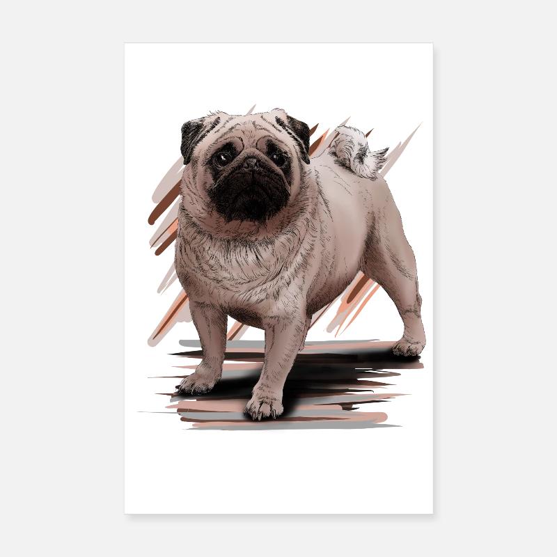 Pug Poster 20 x 30 cm