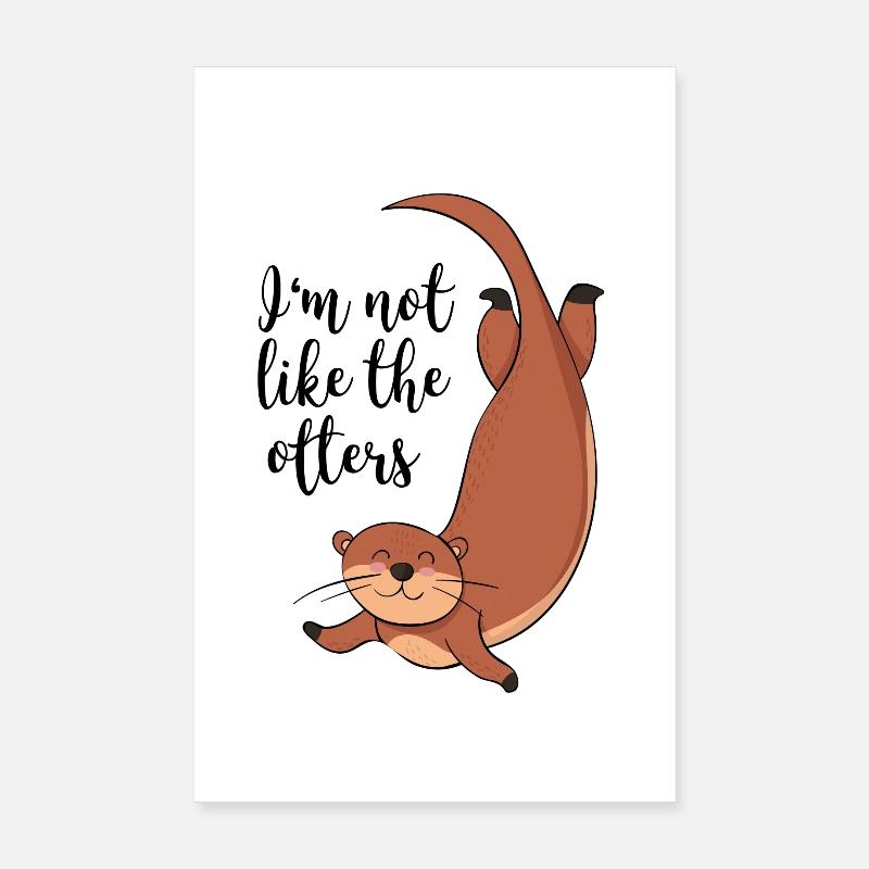 Loutres Poster 20 x 30 cm