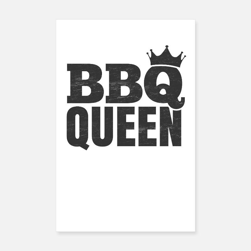 BBQ Queen - Poster 8" x 12" (20x30 cm) - white