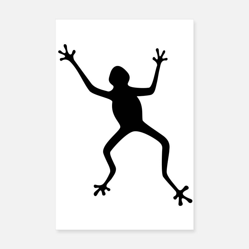 Frosch Silhouette: Tropisch, Regenwald Poster 20x30 cm