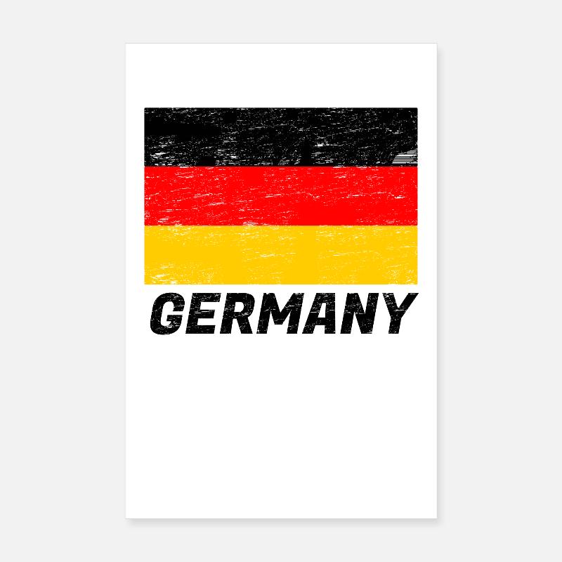 Germany flag Poster 8" x 12" (20x30 cm)