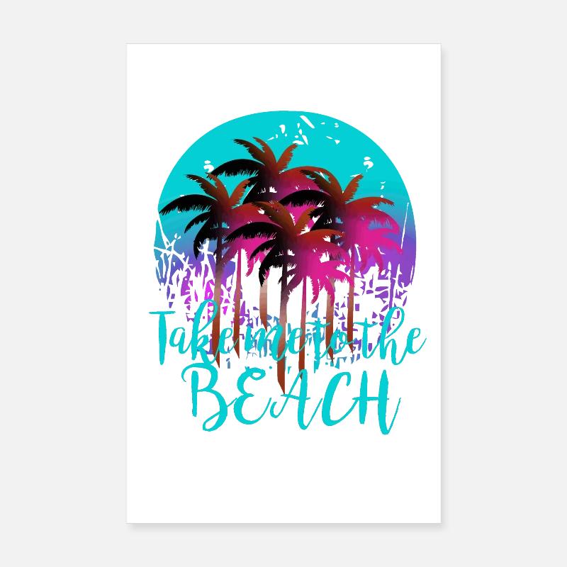 L’été, Emmène-moi à la plage Poster 20 x 30 cm