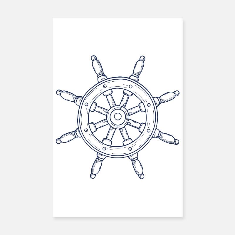 Conception de volant dessiné à la main Poster 20 x 30 cm