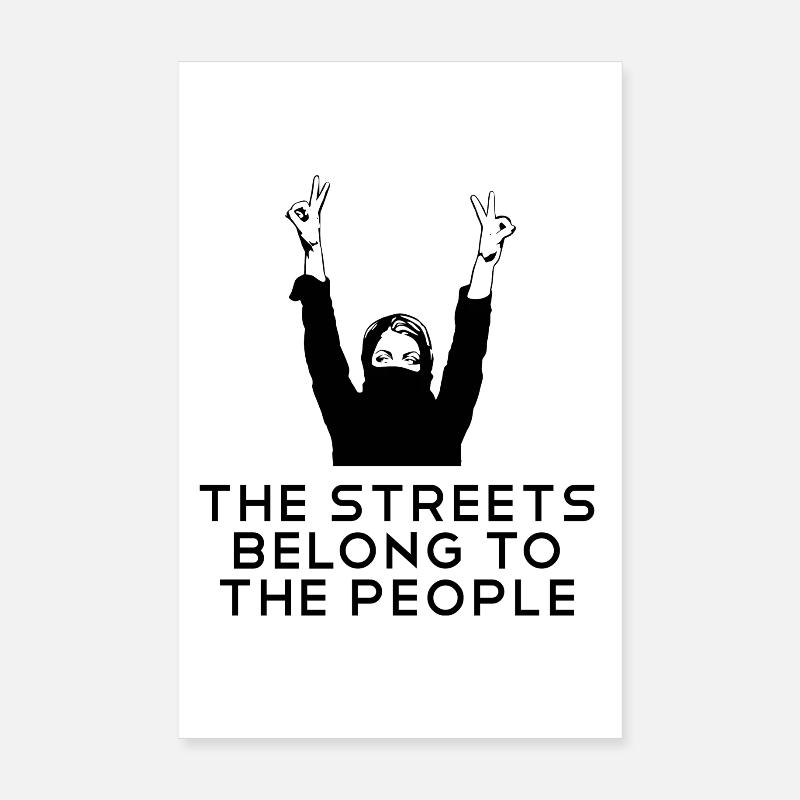 AntiFa Gift Idea for Antifascists Poster 8" x 12" (20x30 cm)