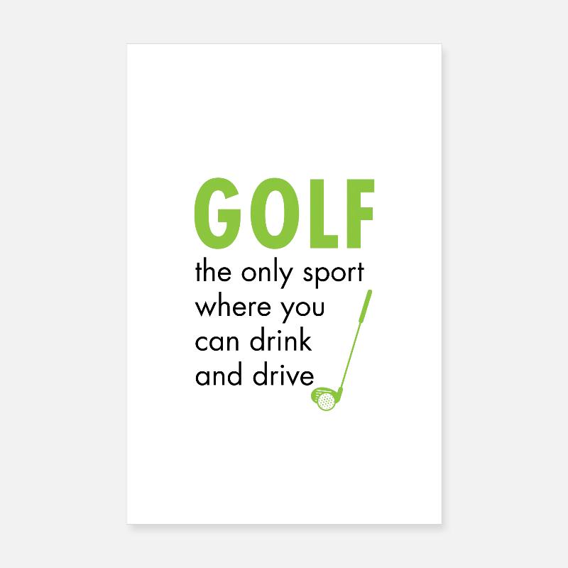 Golf golfen Golfschläger Caddy Geschenk Golfshirt Poster 20x30 cm