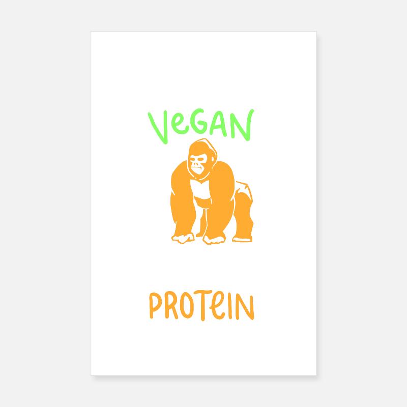 Vegan - Dites-le végétalien Poster 20 x 30 cm