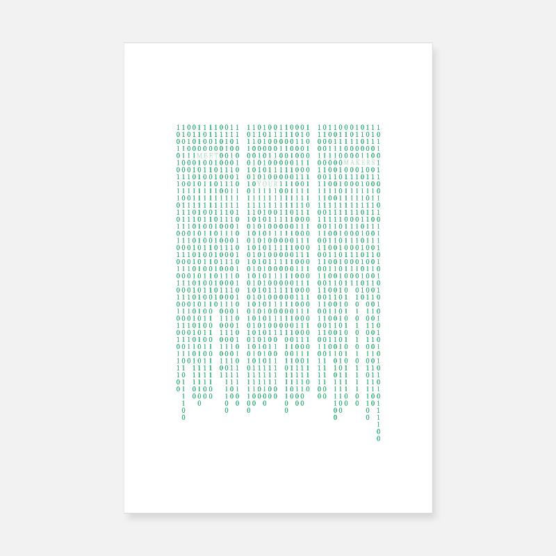 Matrix code - Poster 20x30 cm - Weiß