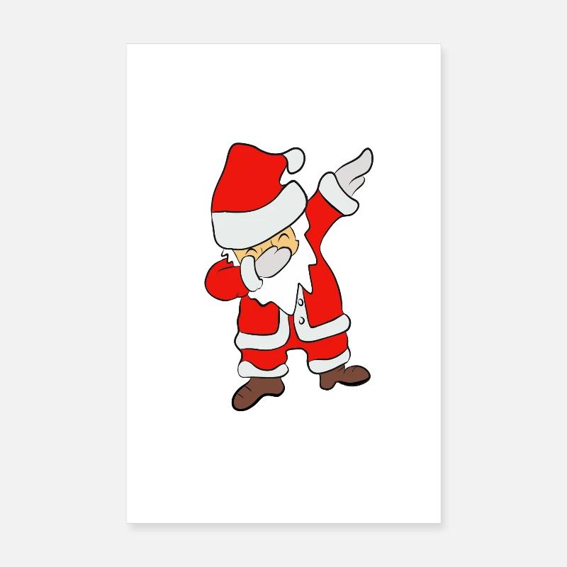 Dabbing Tanzender Nikolaus Poster 20x30 cm