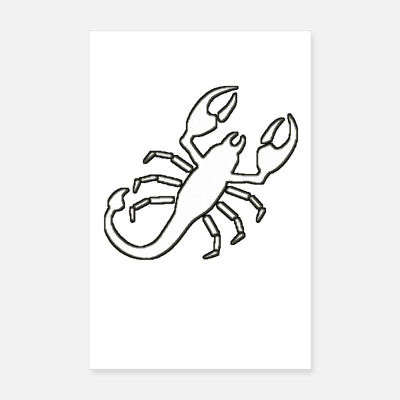 Scorpion - Poster 8" x 12" (20x30 cm) - white
