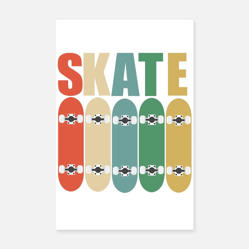 Skateboarding - Skate Poster 8" x 12" (20x30 cm)
