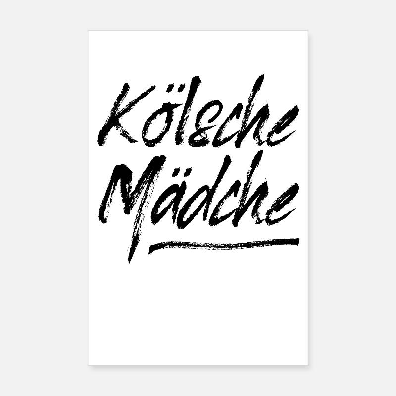 Kölsche Mädche / Karneval in Köln / Kölsch & Kölle - Poster 20x30 cm - Weiß