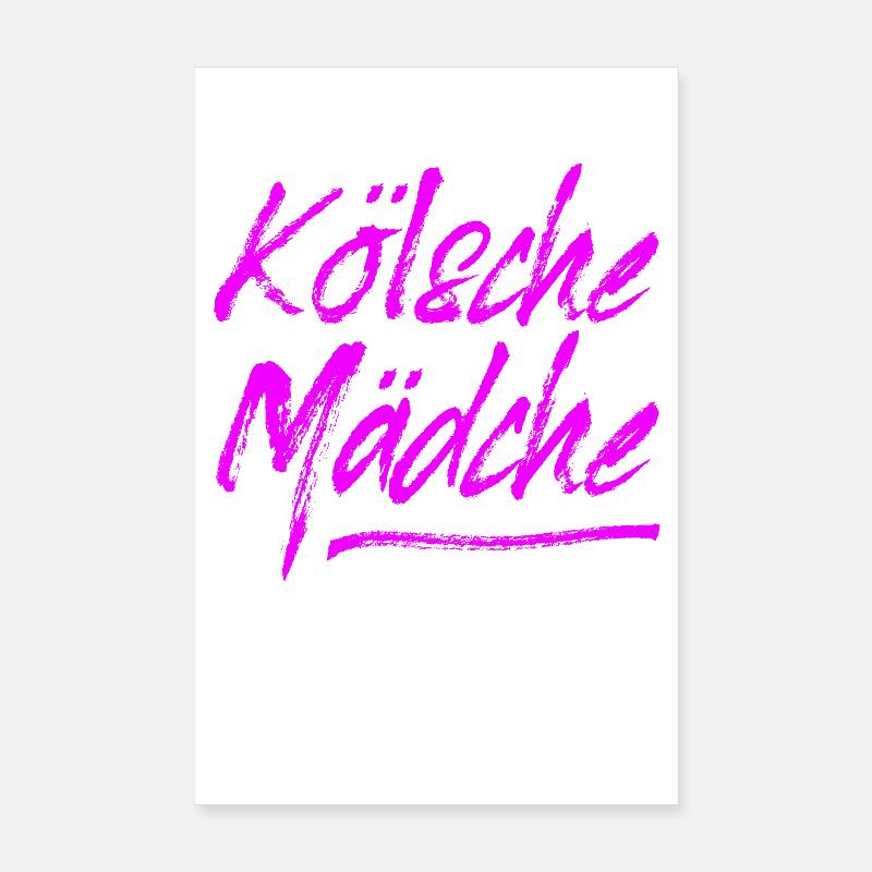 Kölsche Mädche / Carnaval à Cologne / Kölsch & Kölle Poster 20 x 30 cm
