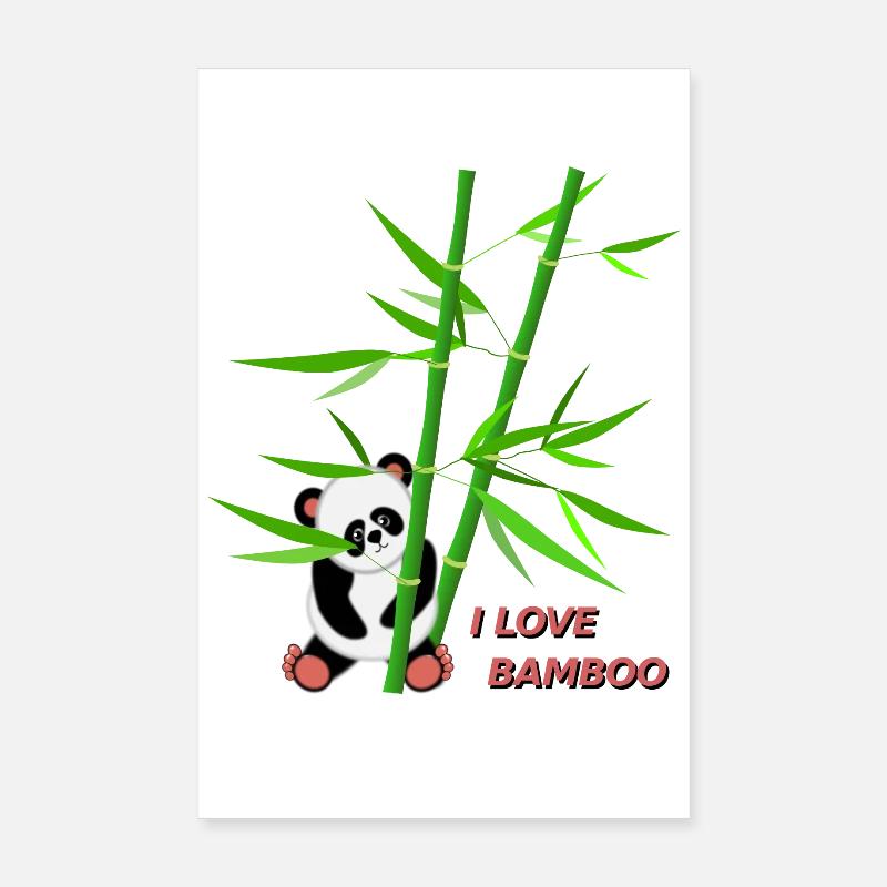 Fleda Maus Design: I love bamboo Poster 20x30 cm