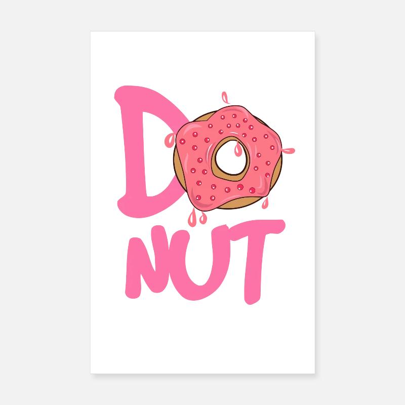 Donut Logo Rose Sparkle Poster 20 x 30 cm
