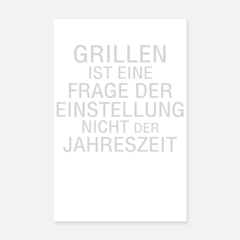 Le barbecue, c’est de l’attitude, pas de la saison Poster 20 x 30 cm