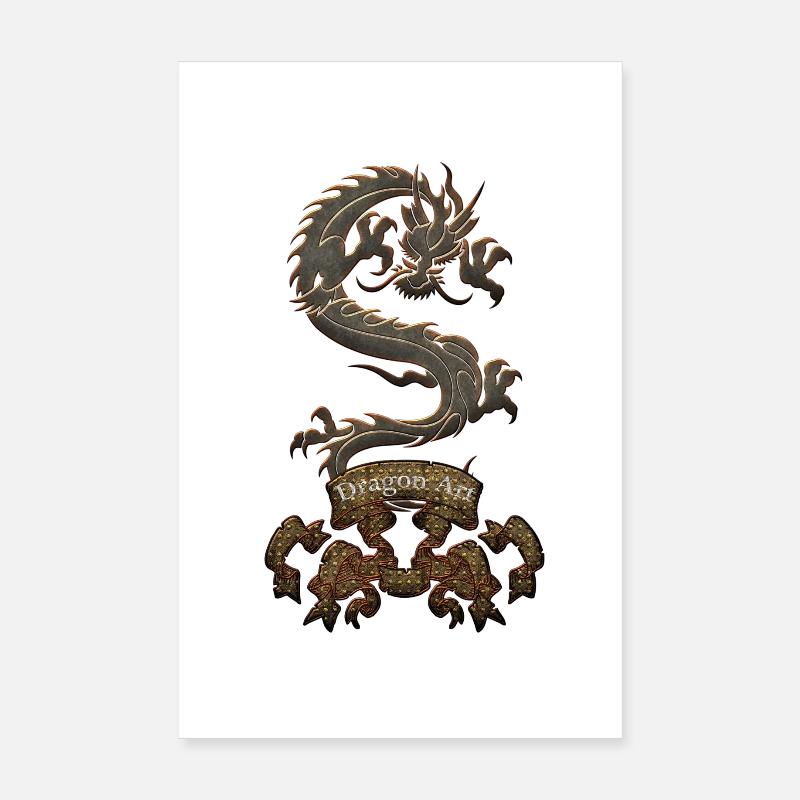 Dragon chinois génial Poster 20 x 30 cm
