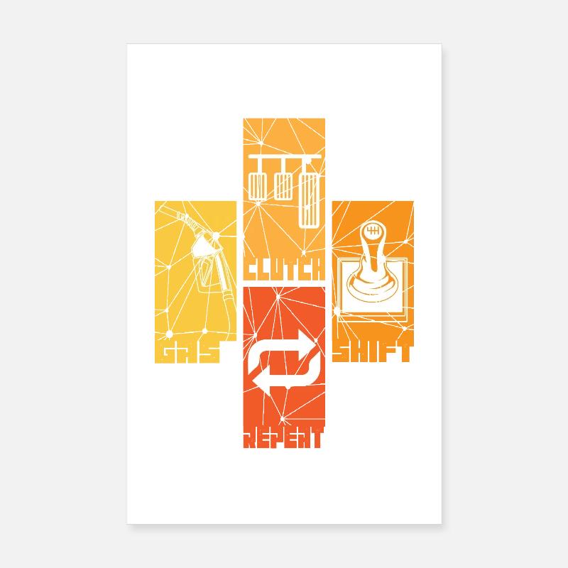 Autos - Poster 20x30 cm - Weiß