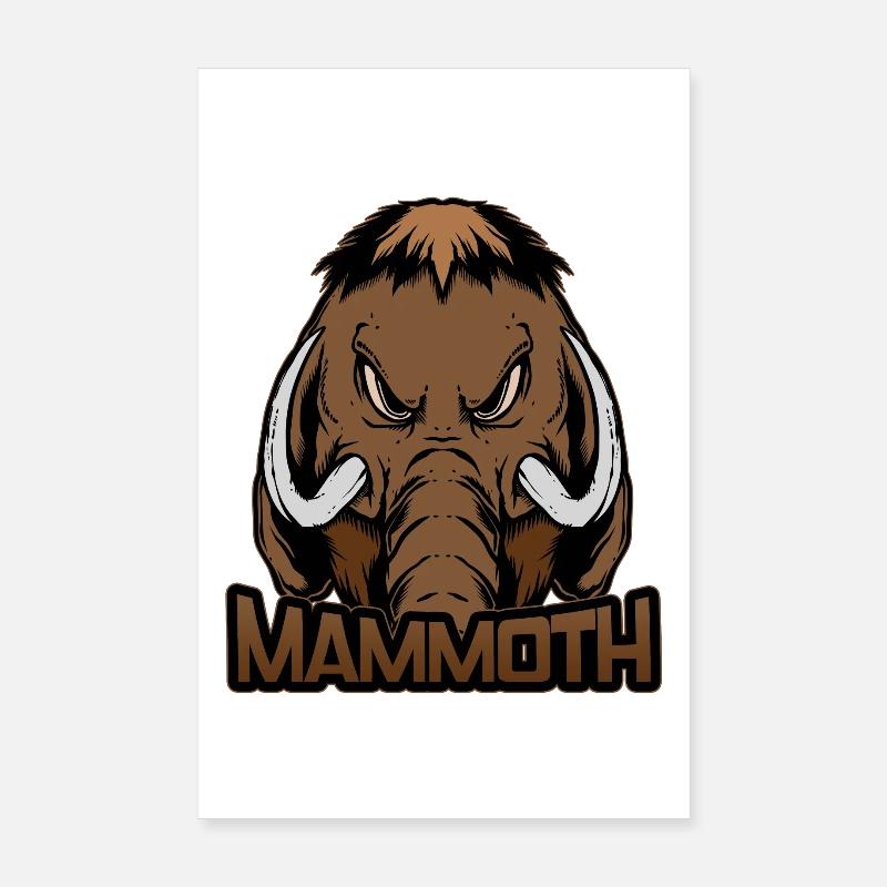 Mammoth evil mammoth Poster 8" x 12" (20x30 cm)