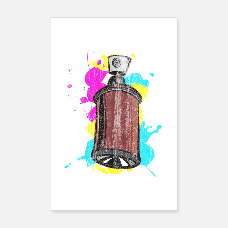 Graffiti Spraydose mit Spritzfarben Poster 20x30 cm