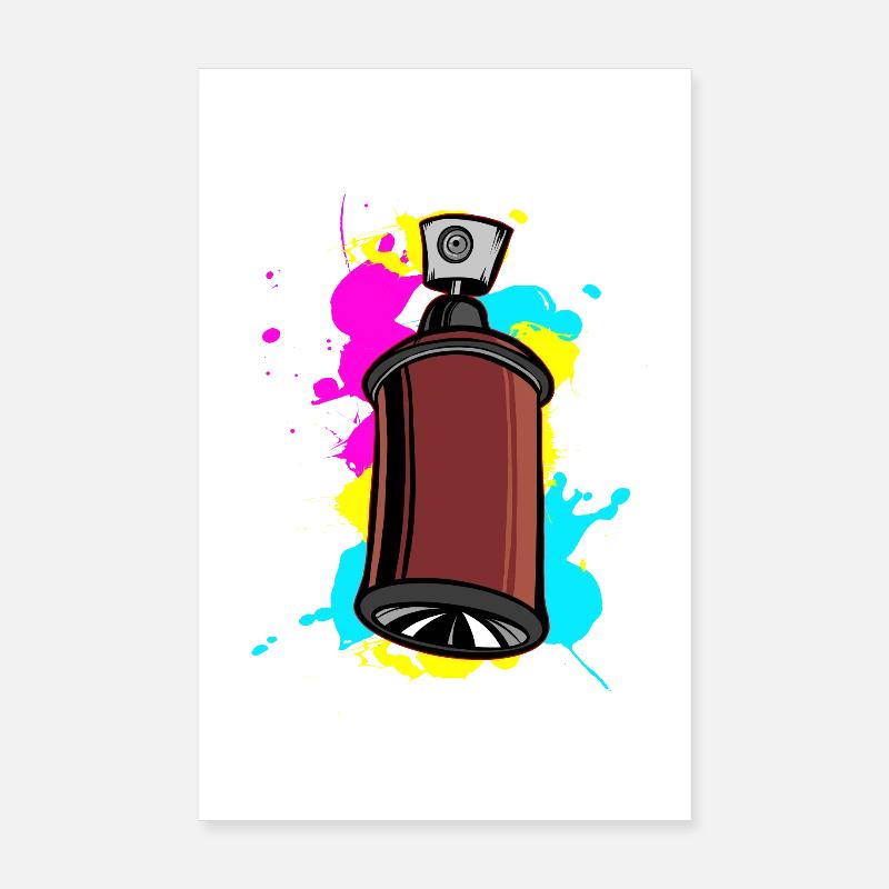 Bunter Schalfspray mit Graffiti-Design Poster 20x30 cm