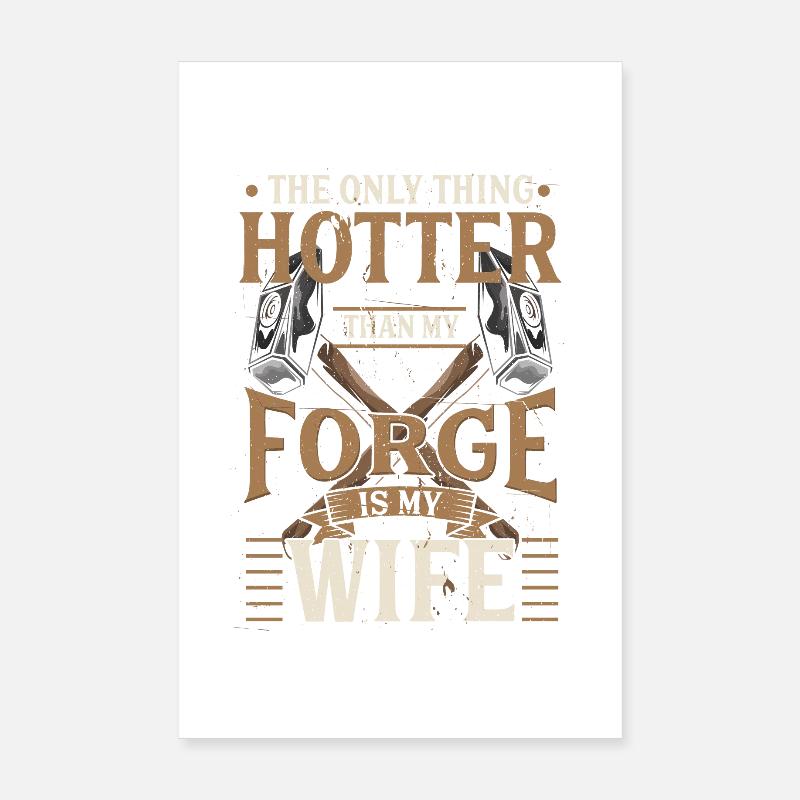 Forgeron Forgeron Art de la forge Cadeau Poster 20 x 30 cm