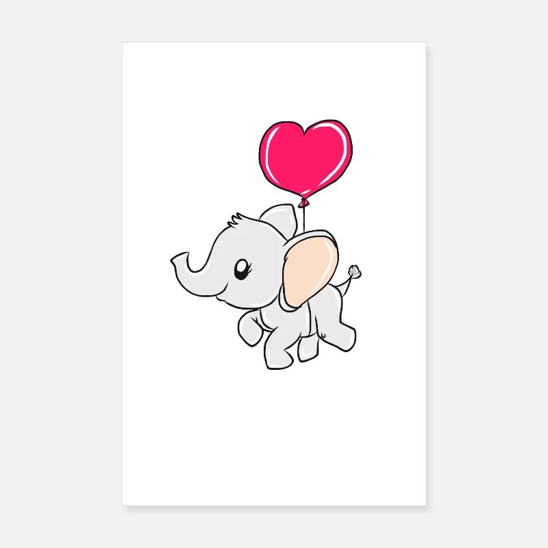 éléphant Poster 20 x 30 cm