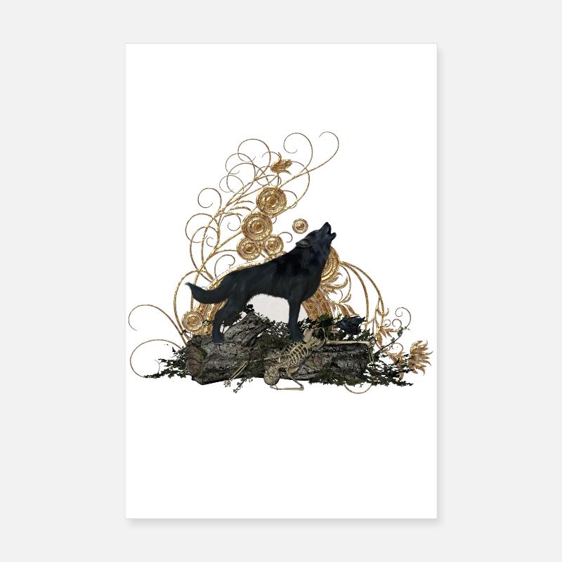 Loup génial Poster 20 x 30 cm