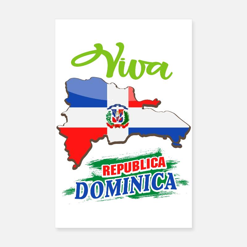 Conception du drapeau de la République dominicaine Poster 20 x 30 cm